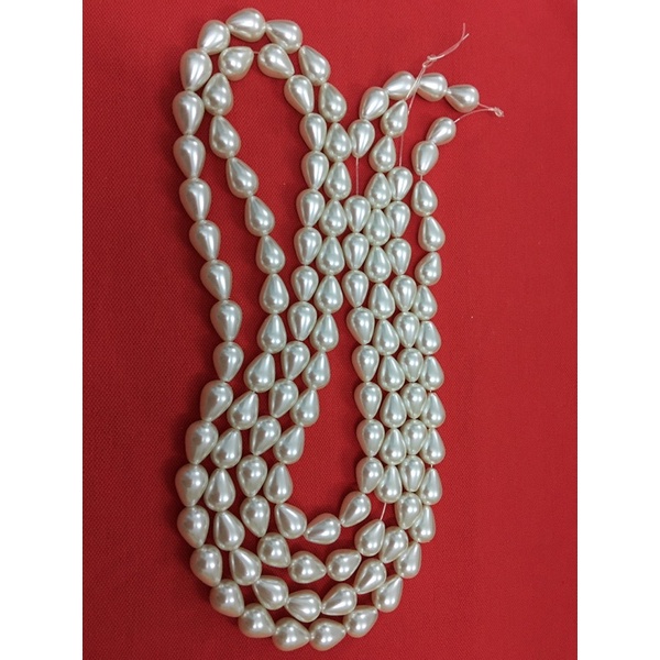 60 Hạt trai Đài Loan giọt nước nguyên liệu handmade KT 10mm