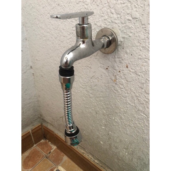 Đầu vòi inox Turbo flex nối vòi rửa bát xoay 360 độ