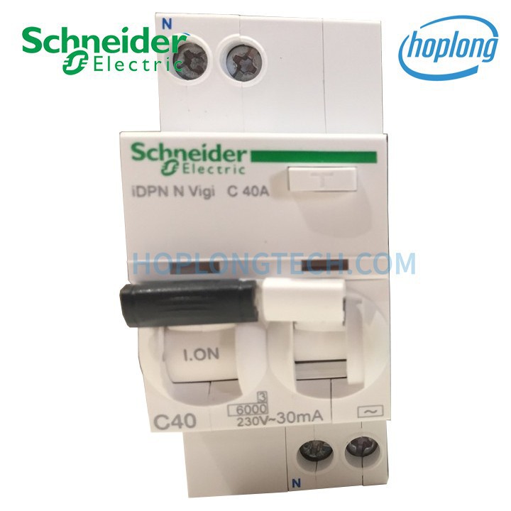 A9D31640 RCBO SCHNEIDER Cầu dao chống rò quá tải ngắn mạch 1P+N 40A 6kA