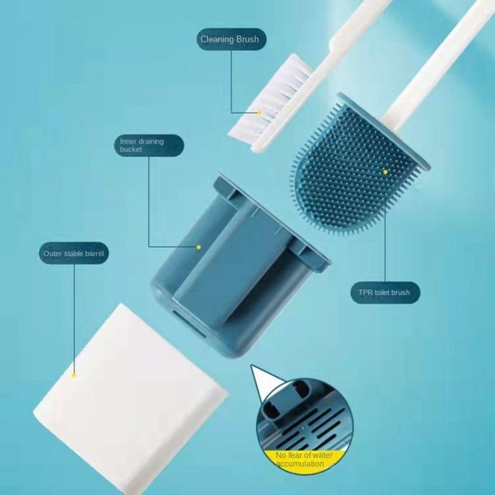 PATRICIA Bàn Chải Chà Toilet Cán Dài Bằng PP &amp; TPR Tiện Dụng