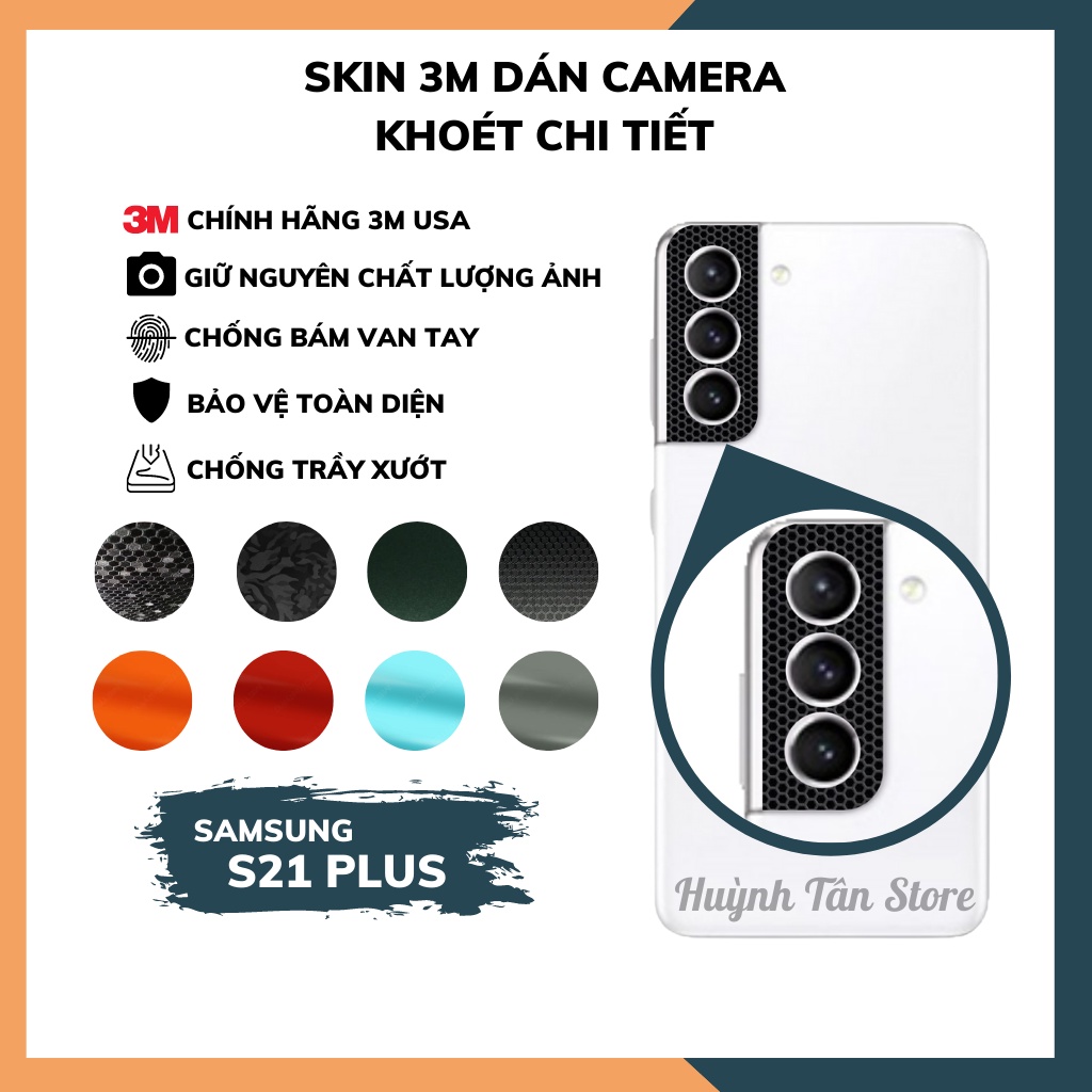 Miếng dán camera s21 plus skin 3m chính hãng từ USA chống trầy xướt mua 1 tặng 1 phụ kiện huỳnh tân store