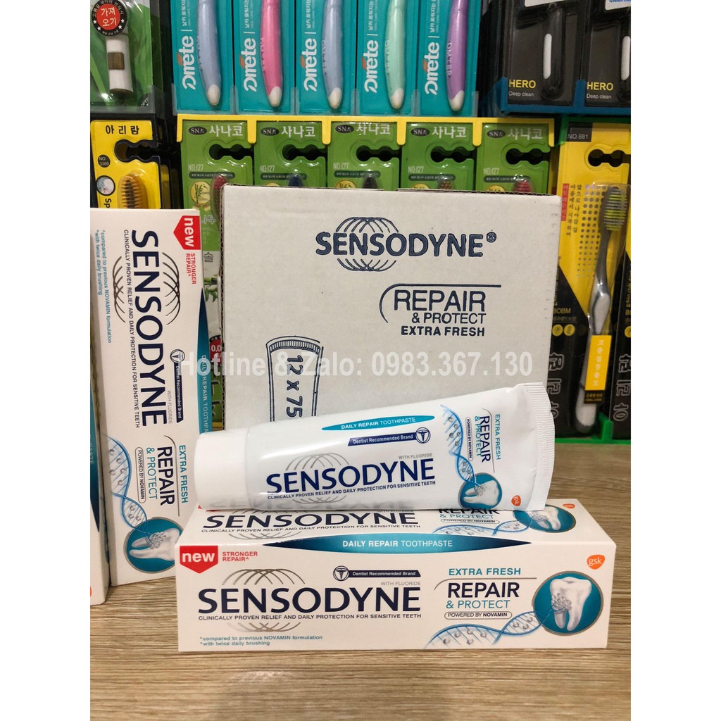 Kem đánh Răng Sensodyne 100g Thơm Mát Giảm Ê Buốt Bảo Vệ Toàn Diện