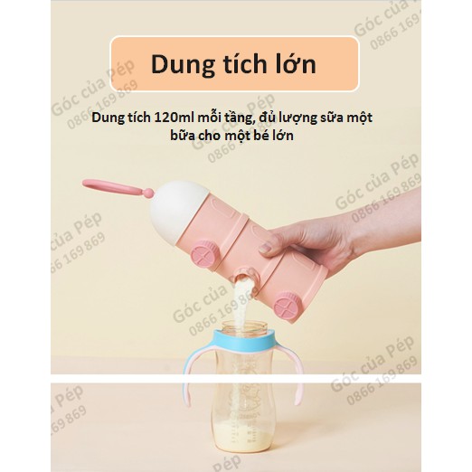 (MS89) Hộp chia sữa hình vỏ trứng 3 tầng và 4 tầng