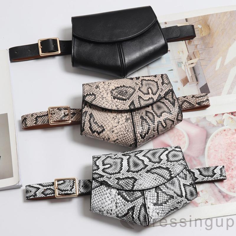 DRESSINGUP-Túi đeo hông giả da thời trang nữ