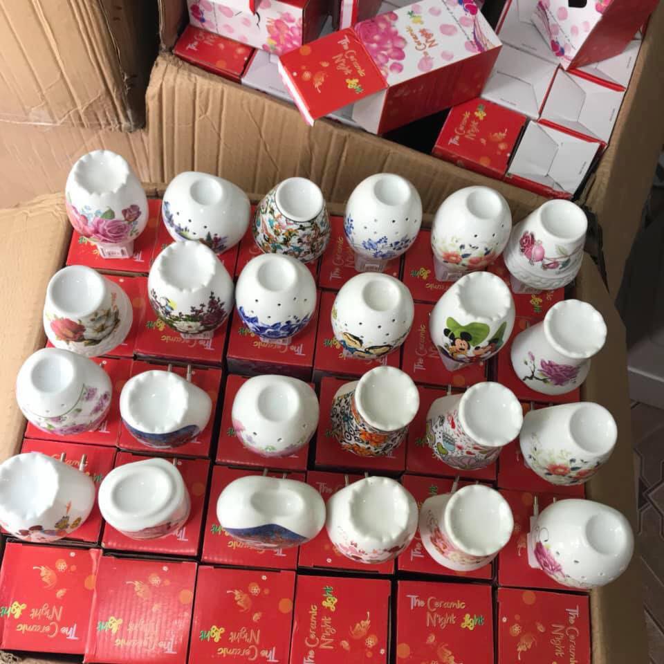 Sỉ 10 Đèn ngủ xông tinh dầu bằng gốm sứ