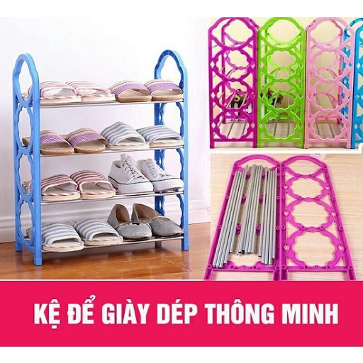 Kệ giày 4 tầng thanh thép