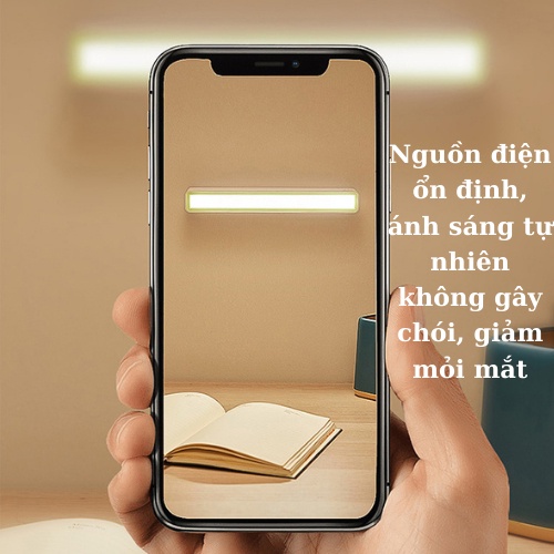 [MẪU HOT] Đèn bàn học LED gắn tường 3 chế độ cảm ứng chạm, sạc tích điện 4000mAh, tắt nguồn không tiêu hao điện