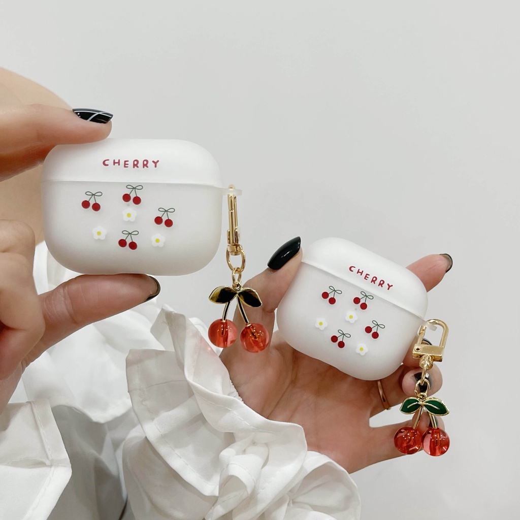 Vỏ Bảo Vệ Hộp Sạc Tai Nghe AirPods3 AirPods3 Pro AirPods2gen Màu Nhám Họa Tiết Hoa Đào Dễ Thương Ốp