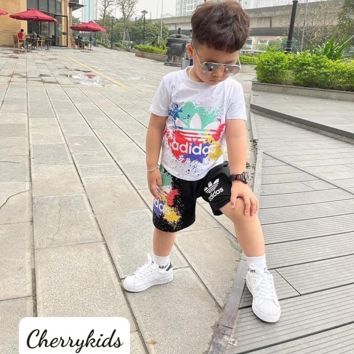 Bộ đồ thể thao ngắn tay thời trang mùa hè cho bé trai bé gái từ 1-15 tuổi chính hãng CherryKids chất cotton chính phẩm