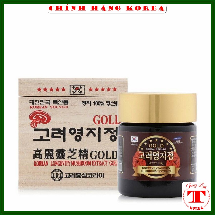 Cao linh chi hàn quốc hộp gỗ trắng chính hãng, 3 lọ x 120gr - tranglinh