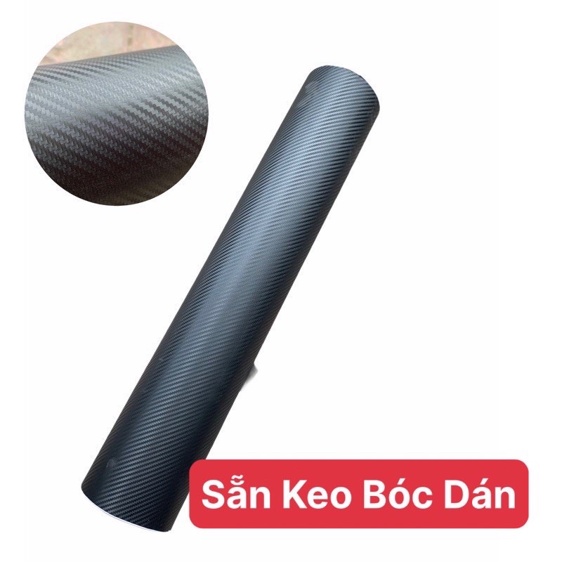 Decal carbon Dán Xe Vân Mờ và Bóng Sẵn Keo Bóc Dán