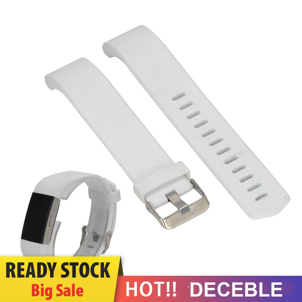 Deceble S Size Silicone Watchband Strap Replacement for Fitbit Charge 2 Smart Watch
