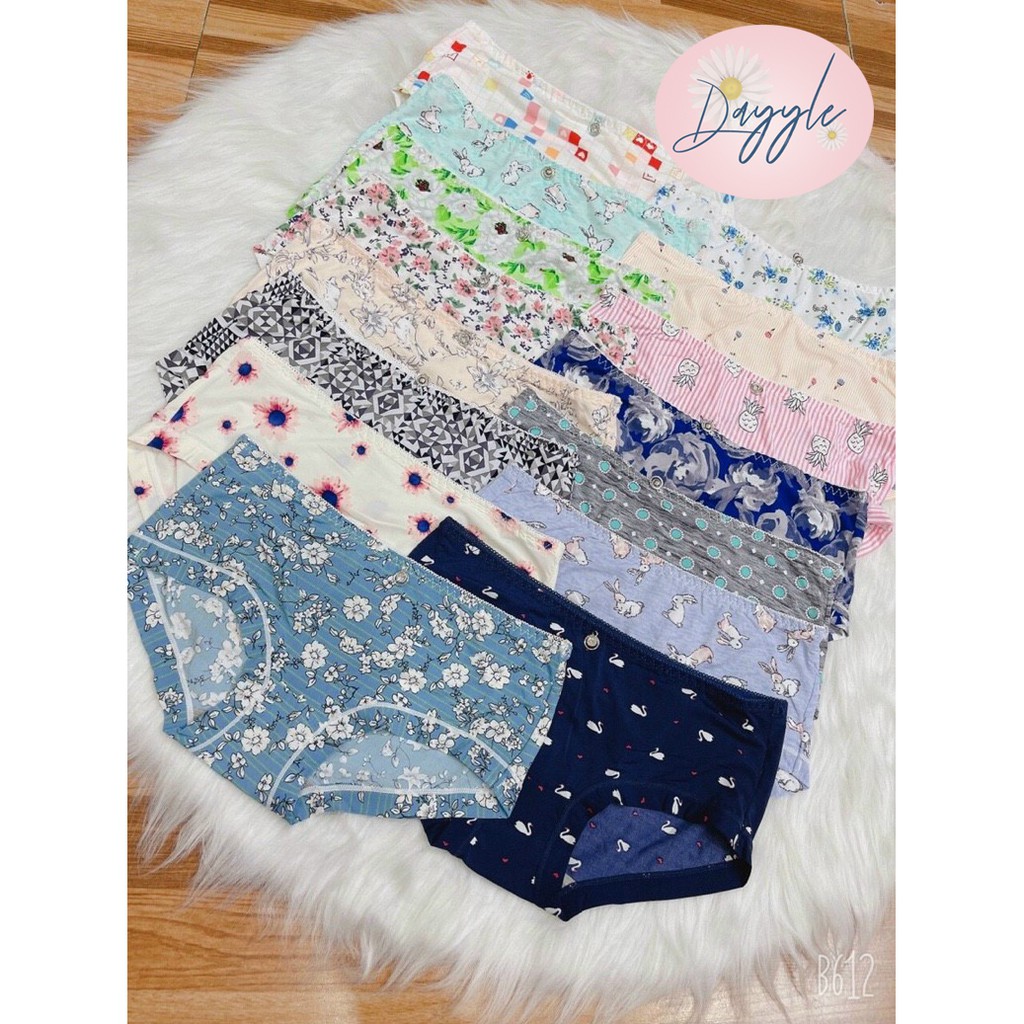 Quần Lót Su nữ💕 Gấp Viền Hoạ Tiết Hoa Dễ Thương Nữ Tính mát lạnh chất cao cấp | BigBuy360 - bigbuy360.vn