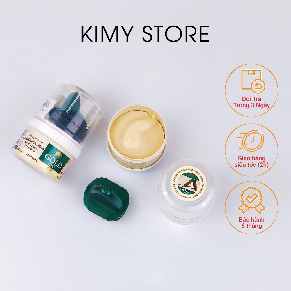 Xi đánh giày không màu cao cấp dạng kem Goldcare - dùng cho da giày, túi xách, ghế da - Hàng Thổ Nhĩ Kì