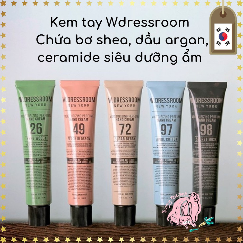 Kem dưỡng da tay Wdressroom Perfume Hand Cream 50ml (Shop Bunny Beans)