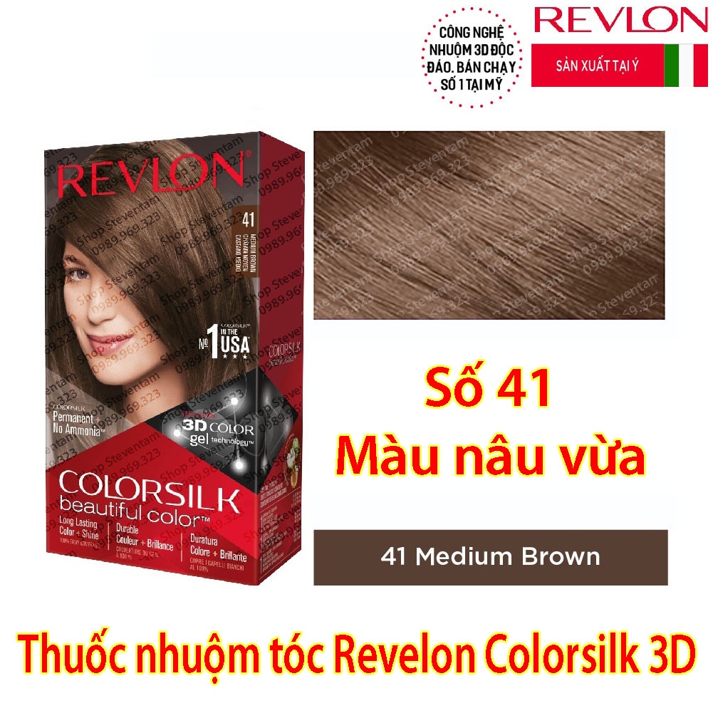 Thuốc nhuộm tóc Revlon Colorsilk số 41 (Medium Brown)