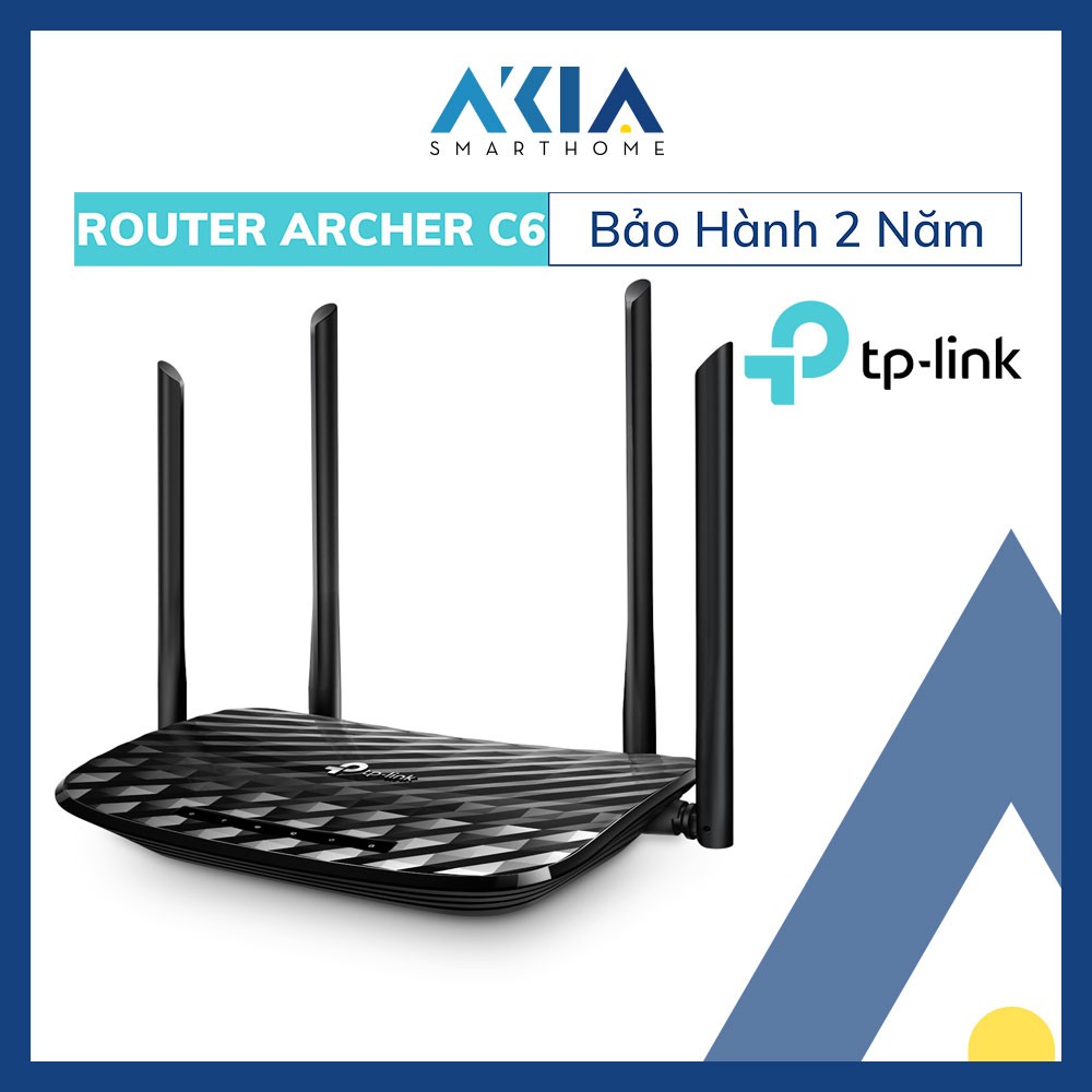 Bộ phát Wifi TP Link Archer C6 gigabit AC1200 - Router wifi băng tần kép với 4 cổng Gigabit, 4 ăng ten siêu mạnh