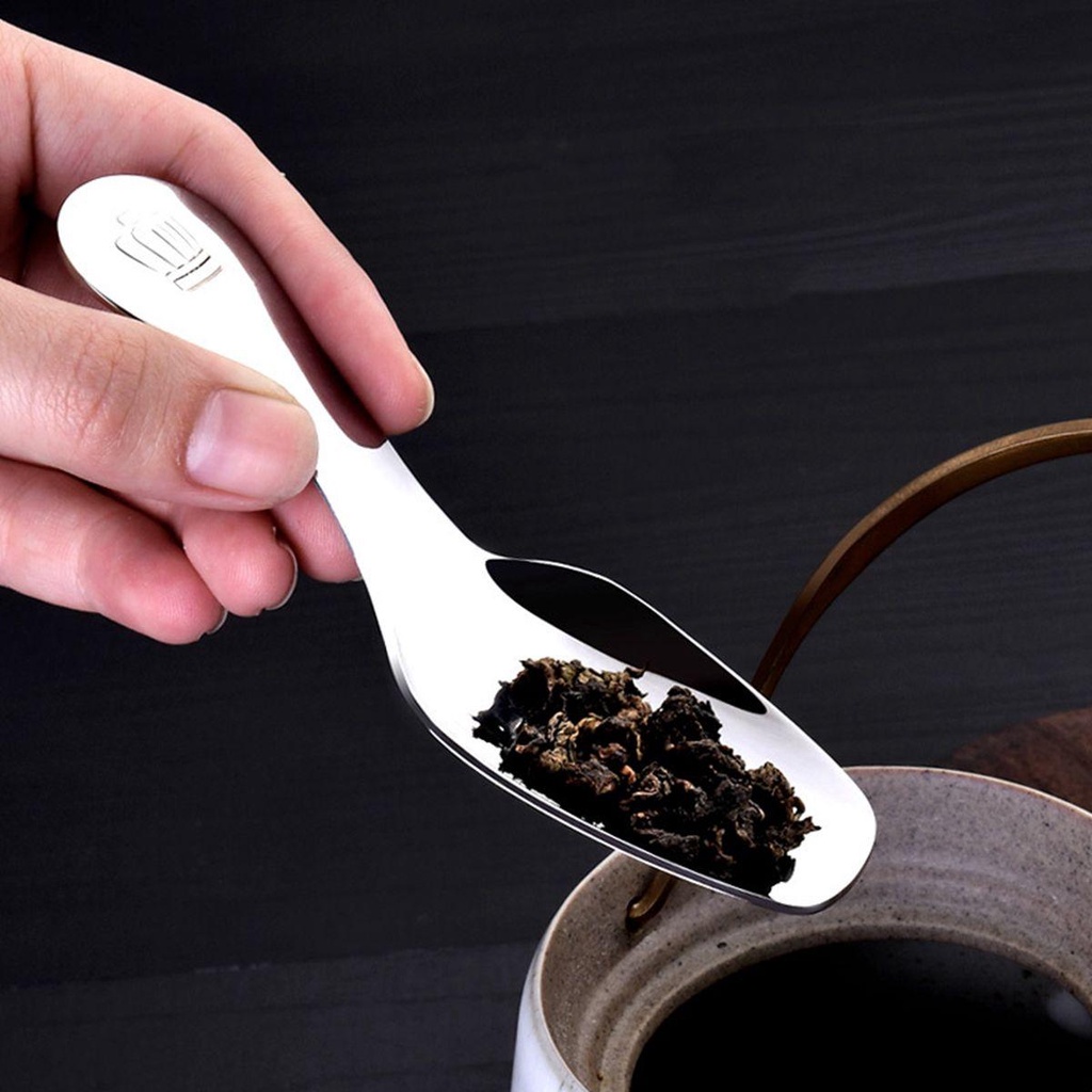 Muỗng Múc Trà Bằng Thép Không Gỉ Tay Cầm Ngắn Tiện Dụng