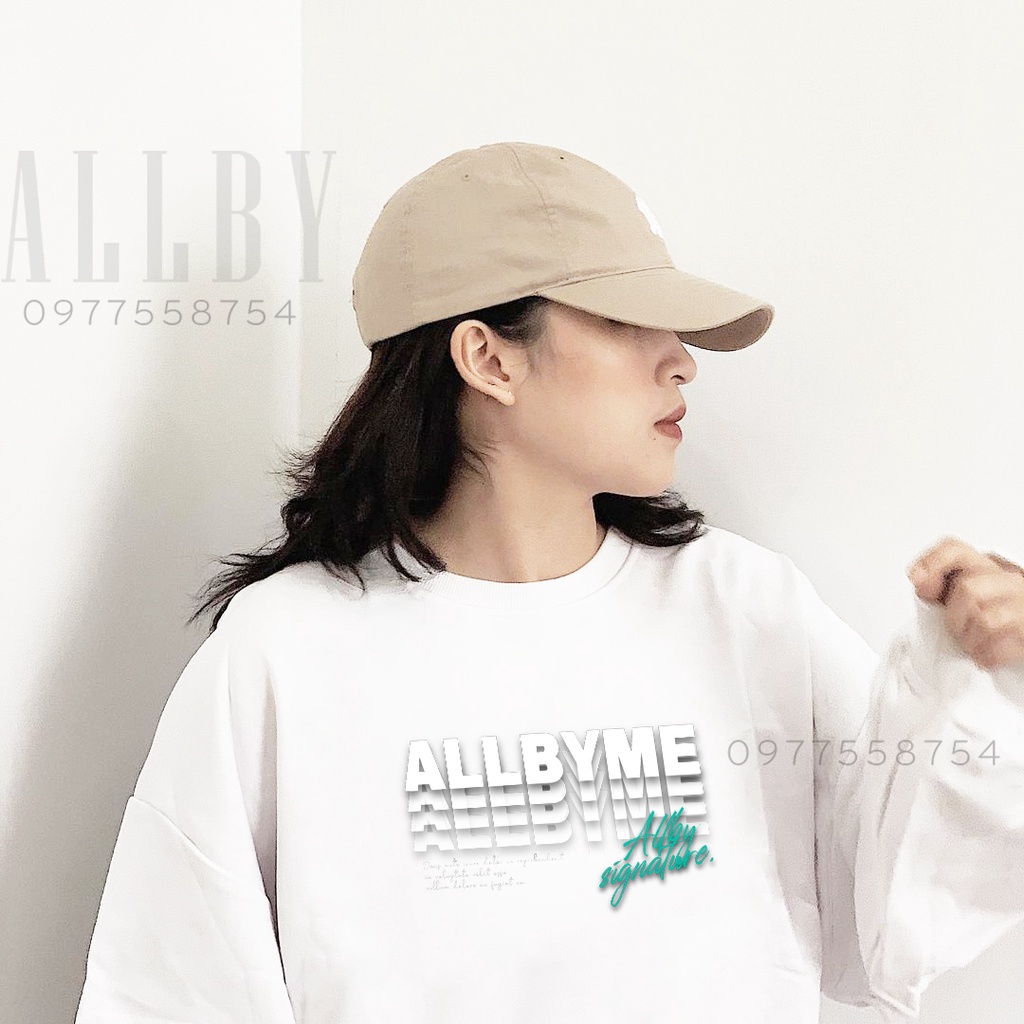 Áo sweater nam nữ form rộng Allby Me , áo hoodie nỉ nam nữ unisex da cá đen trắng | BigBuy360 - bigbuy360.vn