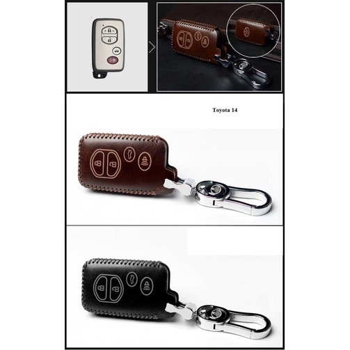 Bao Da Móc Khoá Toyota Altis 2.0V, Camry 3.5, Venza, Landcruiser Prado 2010, bọc chìa khoá da bò xịn