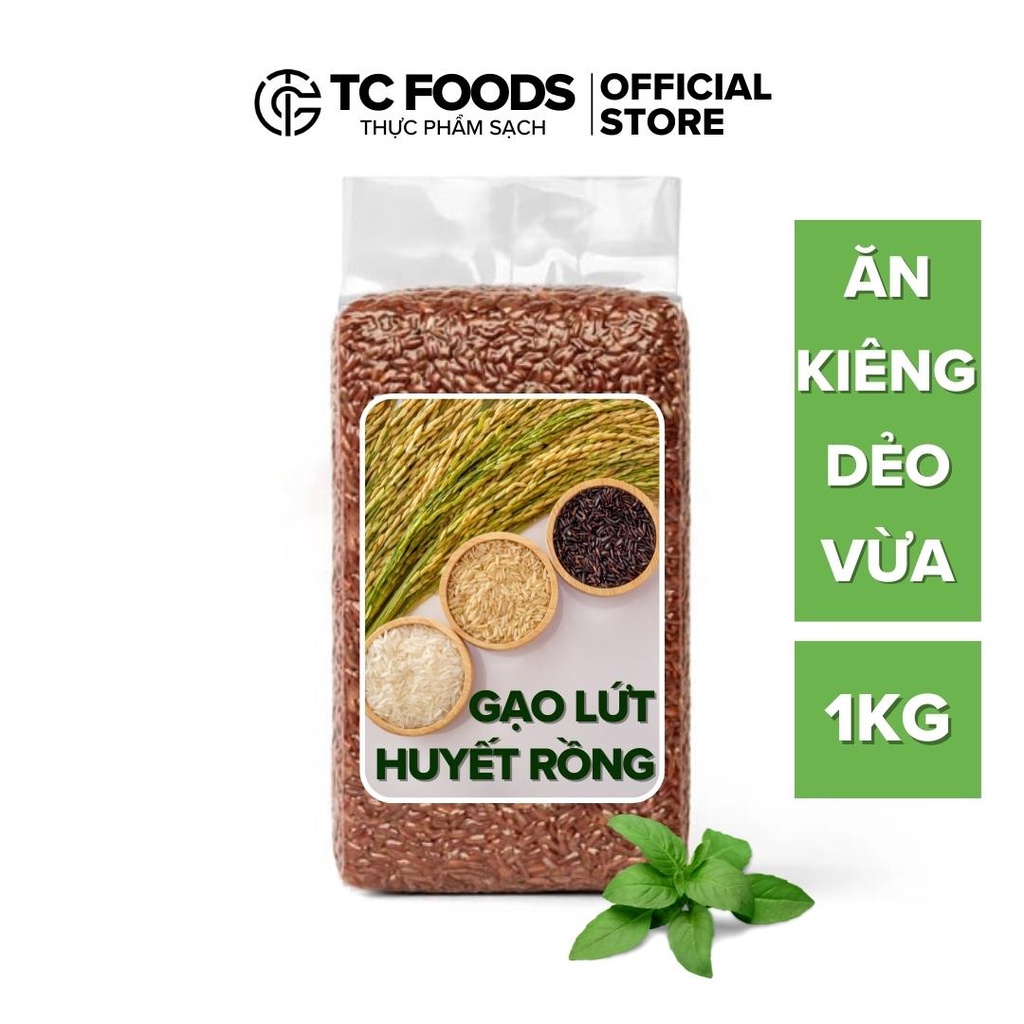 Gạo lứt giảm cân Lức Huyết Rồng - TCFOODS Rice Sản Xuất Theo Hướng Gạo Sạch Hữu Cơ Và Tiêu Chuẩn Gao ST25