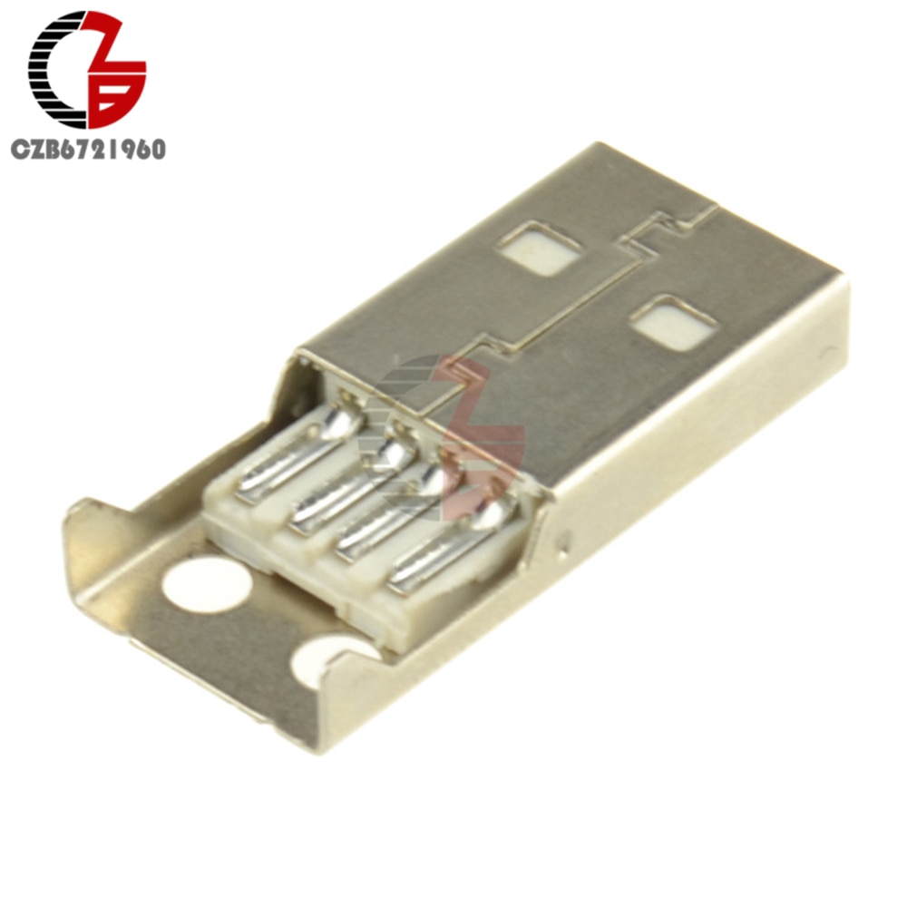 Set 10 đầu nối điều hợp USB2.0 type-A giắc cắm 4 pin USB có nắp bằng nhựa đen | BigBuy360 - bigbuy360.vn