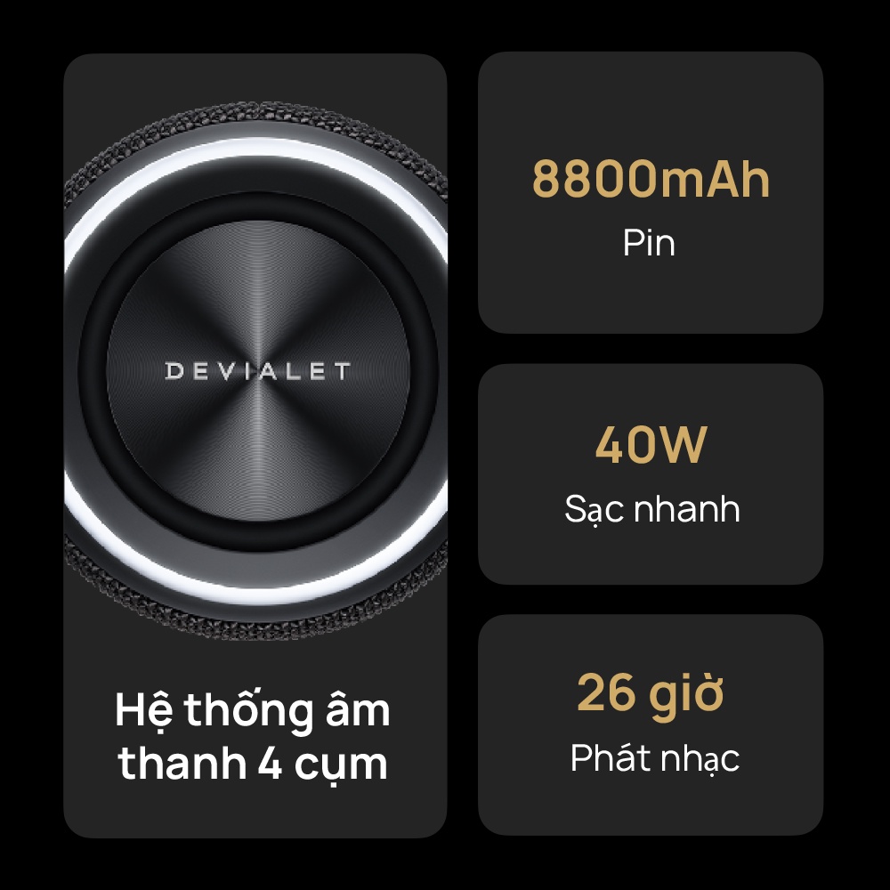 Loa di động HUAWEI Sound Joy | Chất âm Punchy Bass từ Devialet | 26 giờ nghe nhạc