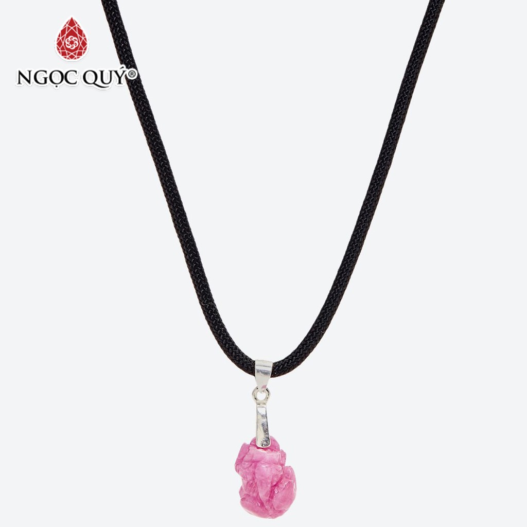 Mặt dây chuyền tỳ hưu đá ruby mệnh hỏa, thổ - Ngọc Quý