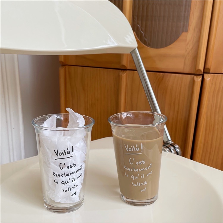 Ly thủy tinh uống nước, cốc dung tích lớn, cốc cafe