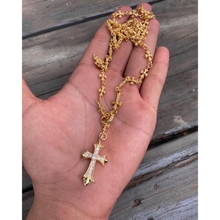 Vòng cỗ chrome hearts mạ vàng 22k
