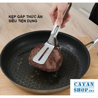 Dụng cụ kẹp inox , xẻng gắp đồ ăn , kẹp thực phẩm bằng inox bền đẹp - GD381-xeng-kep
