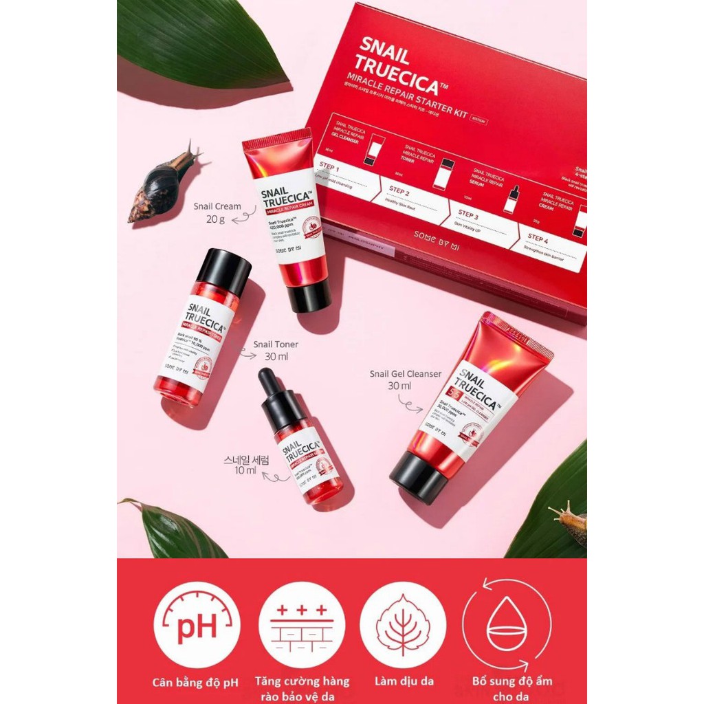 Set dưỡng da ốc sên Some By Mi Snail Truecica Miracle Repair Star Started Kit