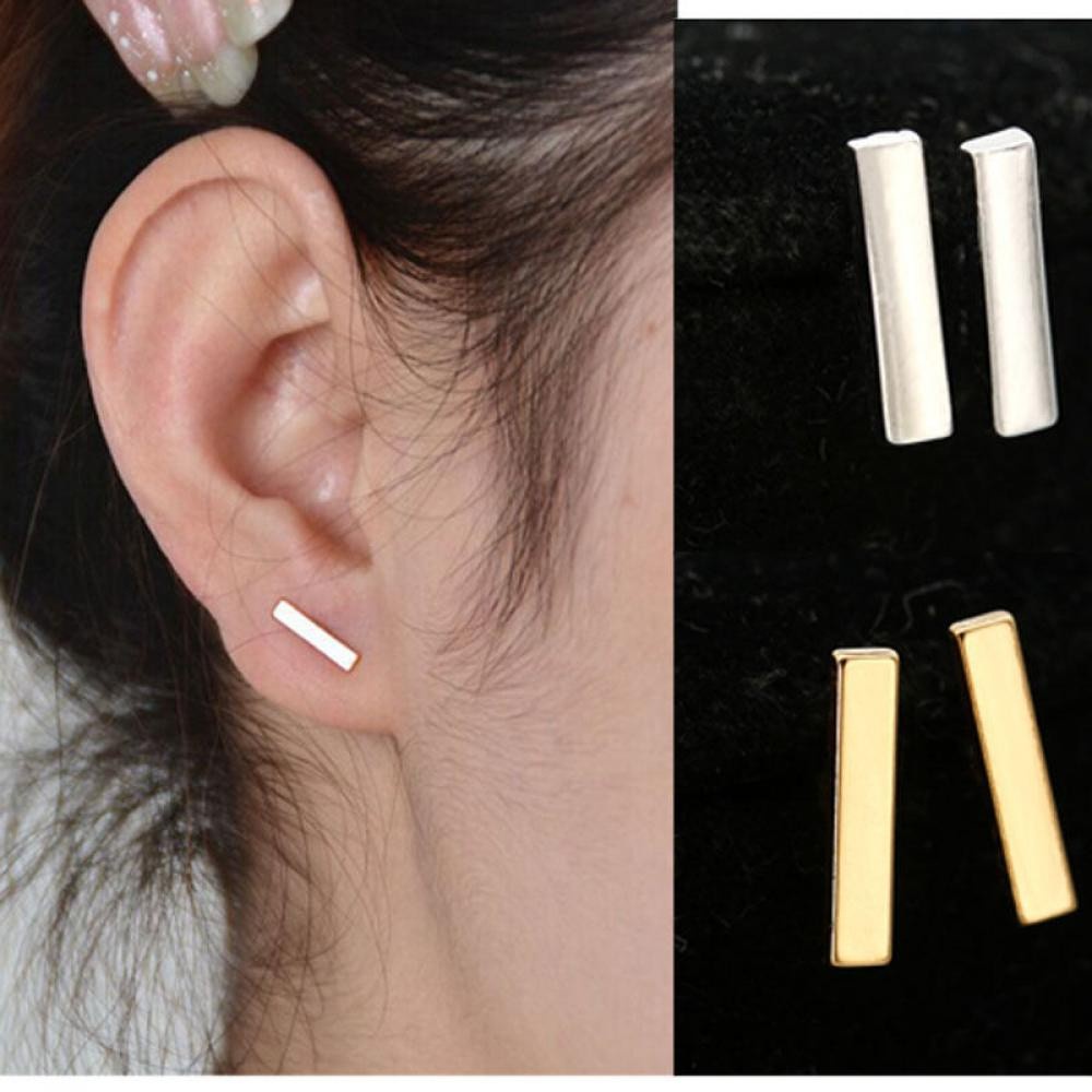 1 Đôi Bông Tai Xỏ Lỗ Thiết Kế Đơn Giản Nhiều Màu Thời Trang Cho Nữ Mihan1