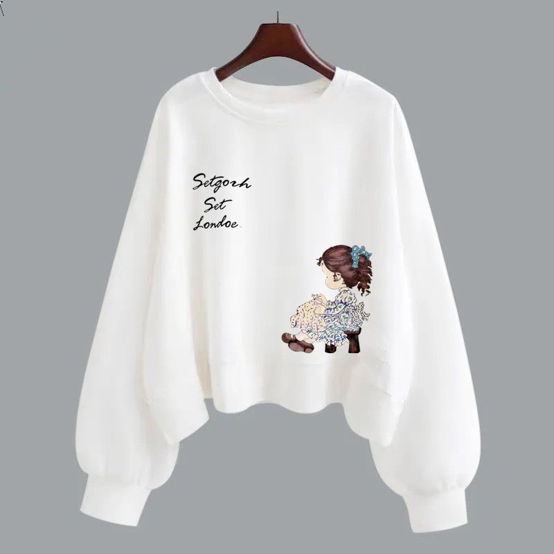 Áo Hoodies Tay Dài Chất Cotton Thời Trang Thu Đông Cho Phái Nữ