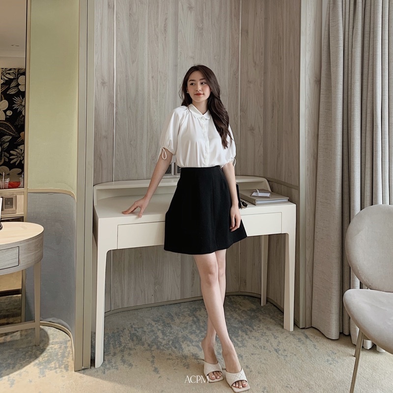 Celina Blouse / Áo tay phồng thắt nơ