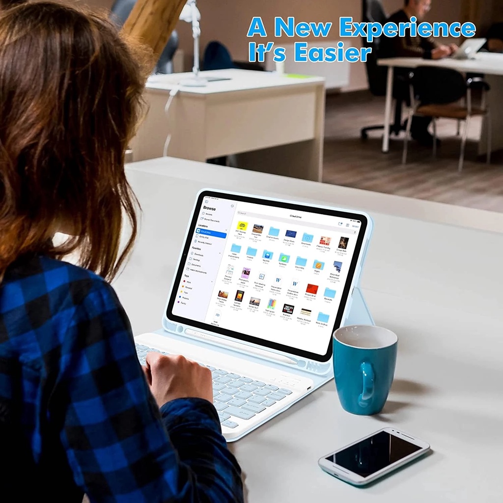 Bao Da Máy Tính Bảng Kèm Bàn Phím Không Dây Cho Samsung Tab S6 Lite 2022 P613 P619 Samsung Galaxy Tab S6 Lite S8 S7 A8 10.5 A7 10.4