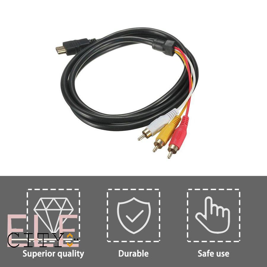 Dây Cáp Chuyển Đổi 1080p Hdtv Hdmi Sang 3 Rca Av Chuyên Dụng