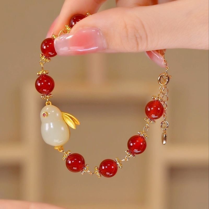 Fu konijn Băng Đeo Cánh Tay Bằng Kẽm Sang Trọng Cho luxe senior rode barst Chế Độ Khí Chất Cá Nhân Hóa Khí Quyển Ontwerpzin exquise hoge-kwaliteit Saar