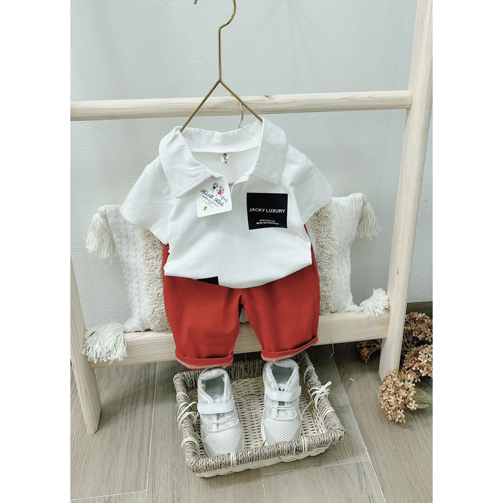 Bộ đồ cộc tay bé trai mùa hè chất liệu cotton đáng yêu (5-20kg) | BigBuy360 - bigbuy360.vn