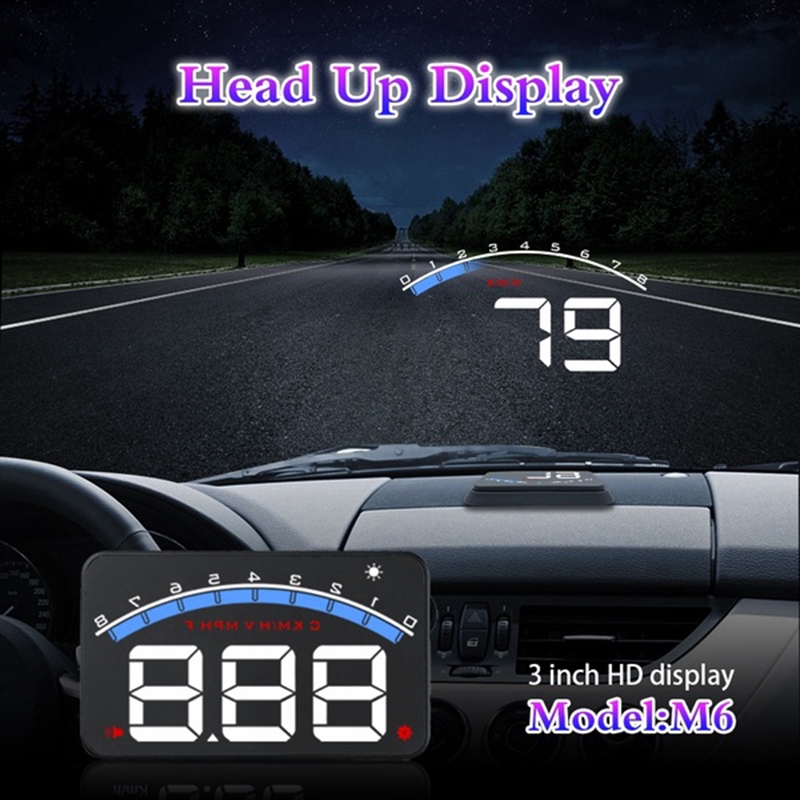 Thiết bị cảnh báo tốc độ cho xe ô tô HUD Head Up Display MPH / KMH Speed Temp