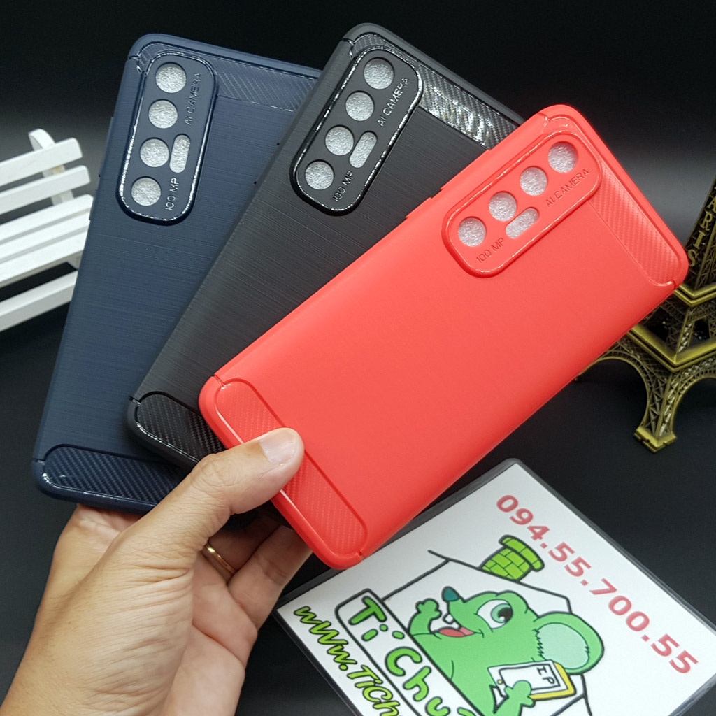 [Ảnh Thật] Ốp Lưng Xiaomi Mi 10S Dẻo Carbon Phay Xước Chống Sốc