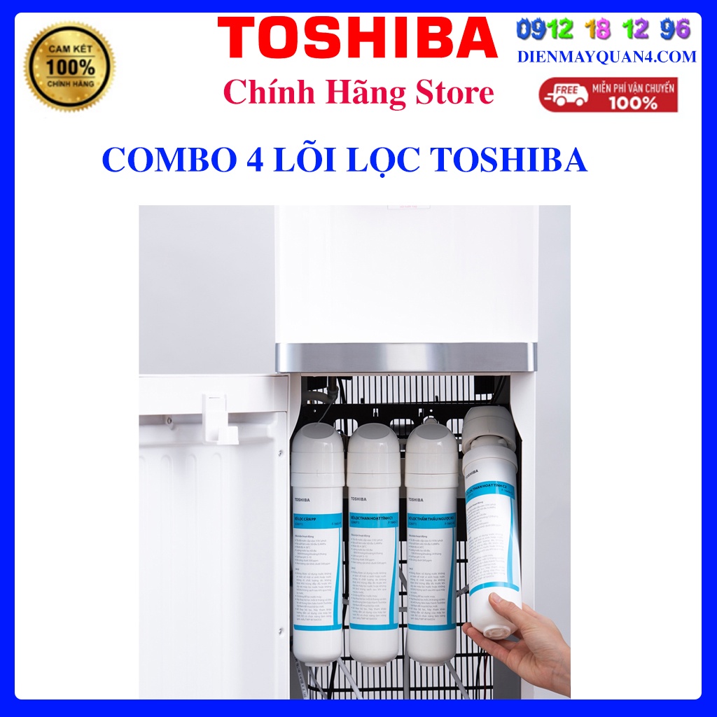 COMBO Lõi lọc Toshiba số 1 F-1643-PP, Lõi số 2 F-1643-C1, Lõi số 3 F-1643-RO, Lõi số 4 F-1643-C2 dành cho TWP-W1643SV(W)