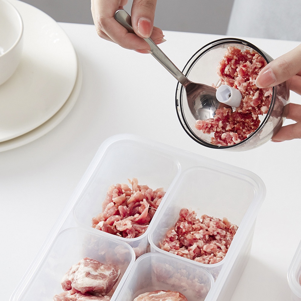 TUPPERWARE Hộp Đựng Thực Phẩm 4 Ngăn Tủ Lạnh Có Nắp Đậy Tiện Lợi