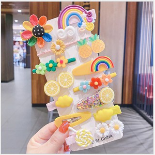 Set 14 kẹp tóc sắc màu cho bé gái