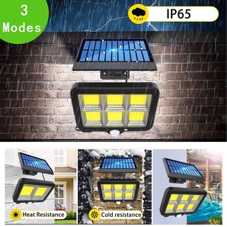 128 / 160LED Đèn năng lượng mặt trời Cảm biến chuyển động ngoài trời Đèn tường không thấm nước Đèn sân vườn Đèn khẩn cấp Con đường đèn đường