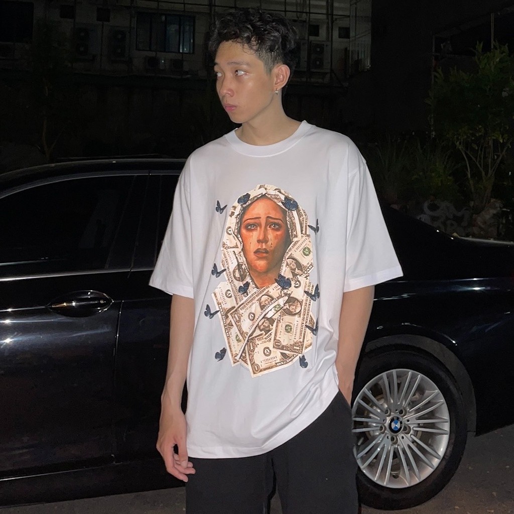 [Mã SKAMCLU7 giảm 10% Tối Đa 50K đơn 0Đ] Áo thun money girl (ĐEN/TRẮNG) | BigBuy360 - bigbuy360.vn