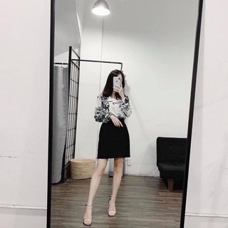 Áo sơ mi hoạ tiết sang chảnh