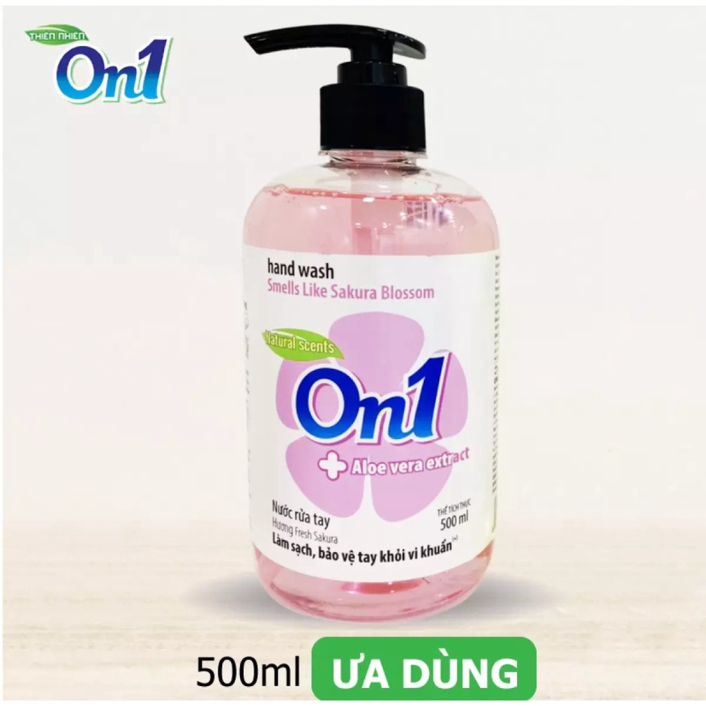 Xà Phòng rửa tay sạch khuẩn On1 500ml hương Fresh Sakura