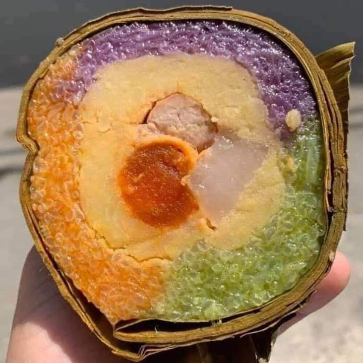 BÁNH TÉT TRÀ CUÔN 3 MÀU