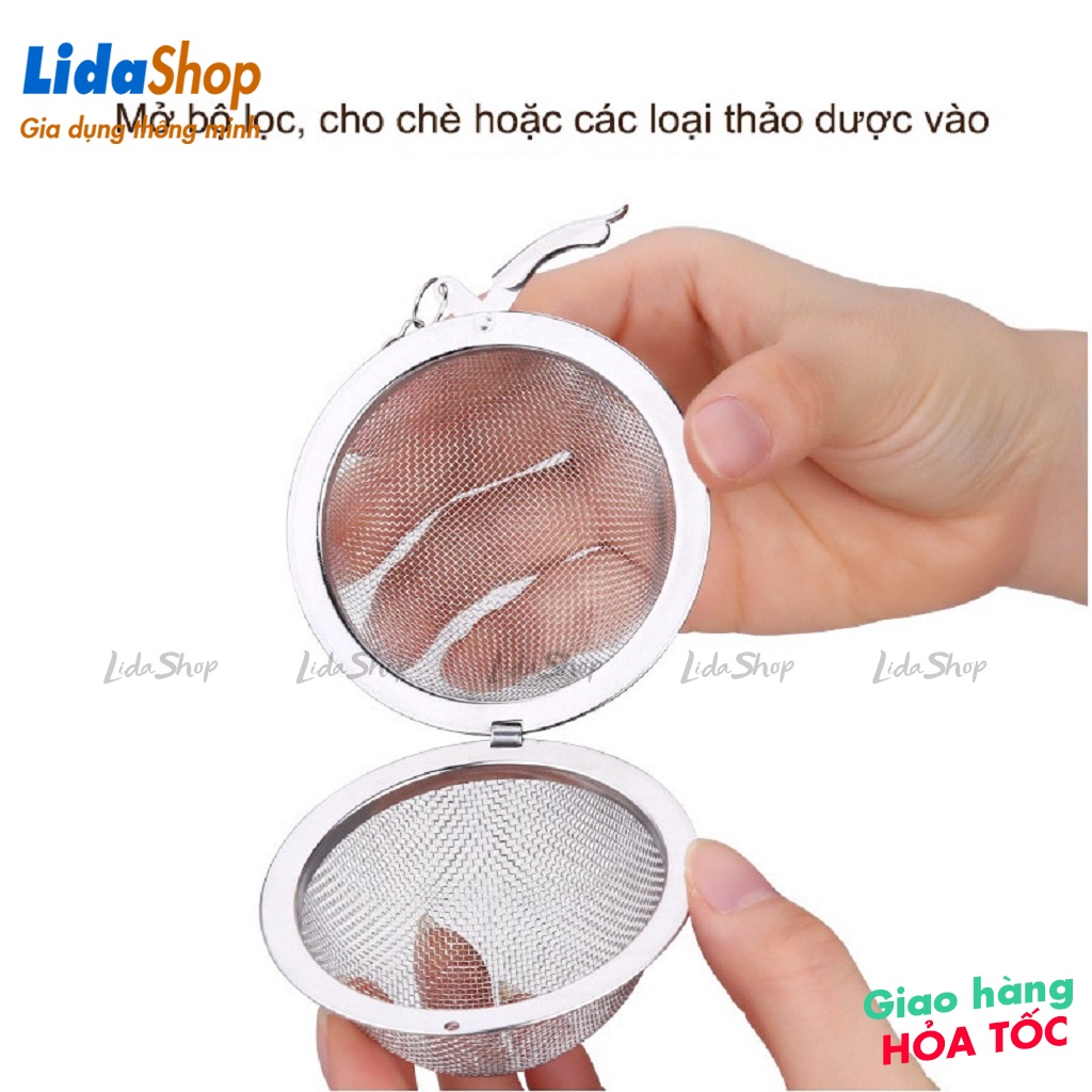 Túi lọc trà inox 304 Lidashop, dụng cụ lọc trà lọc gia vị bằng INOX an toàn tiện lợi